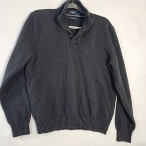 Polo Ralph Lauren Men’s Grey Knit Sweater – Classic Fit, Timeless Style